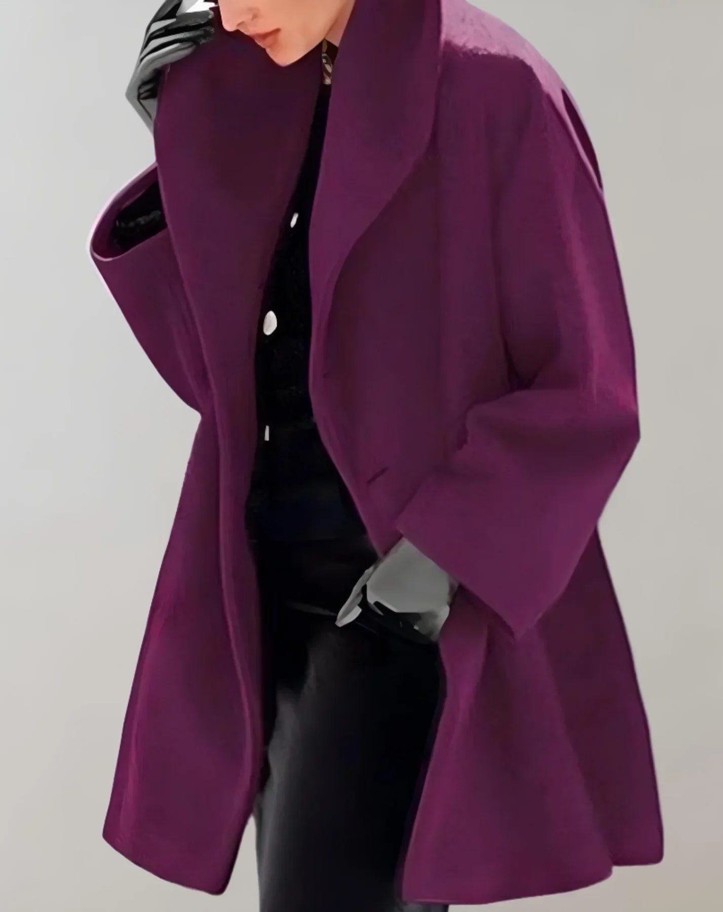 Elegant Women's Coat with Buttons