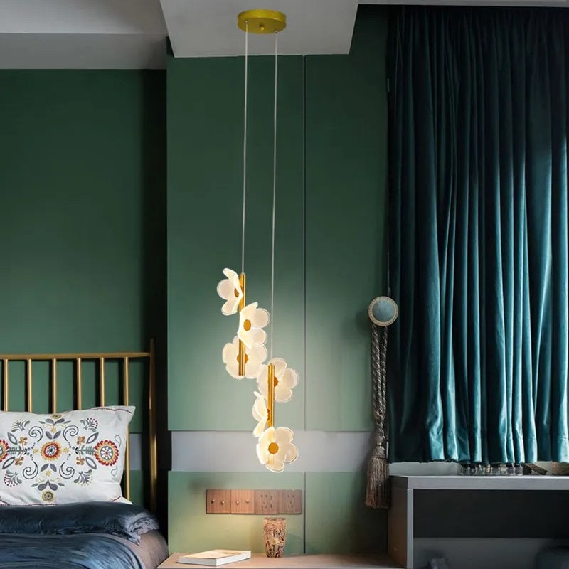 Elegant LED Pendant Light with Flower Design
