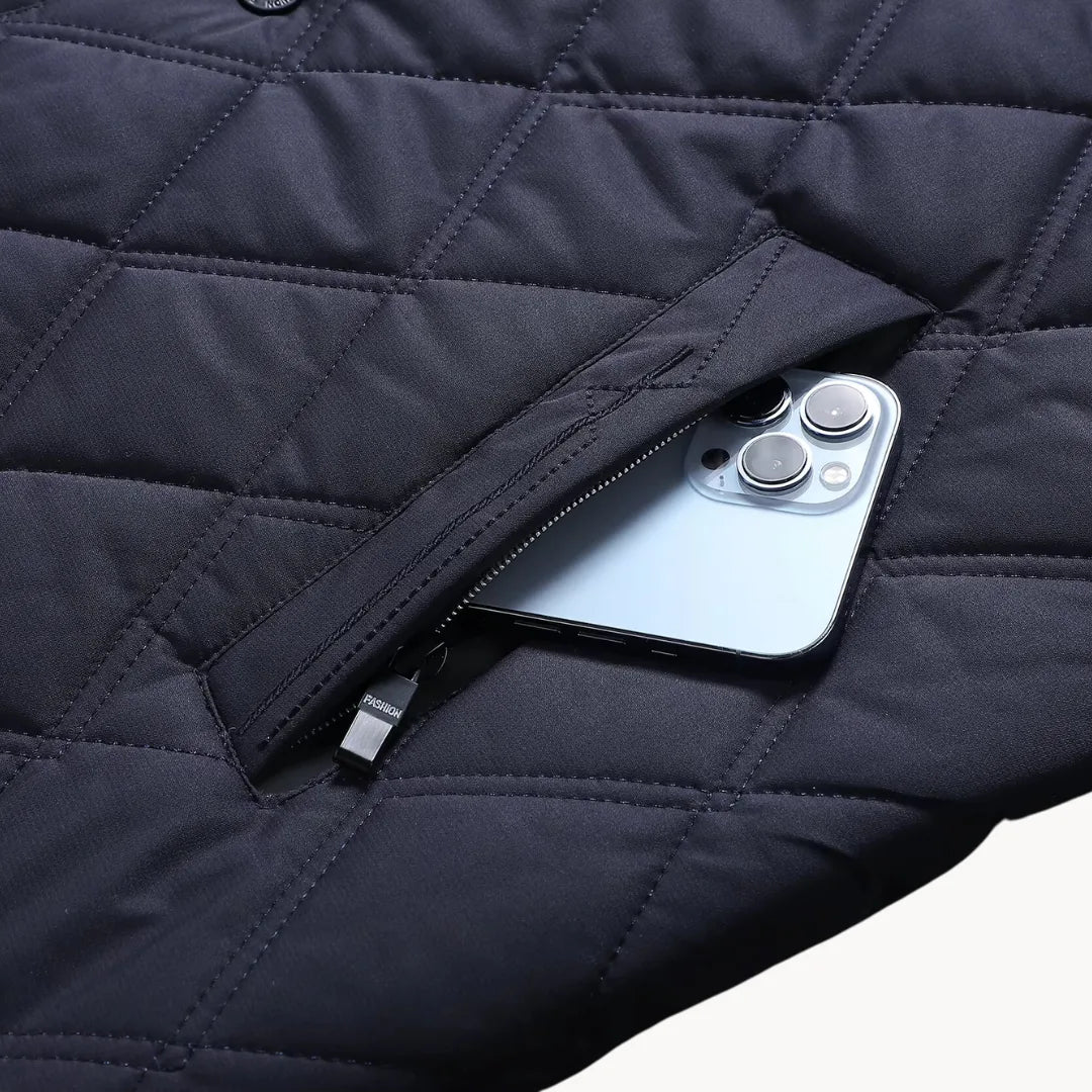 Hugo | Quilted jacket with classic collar and button closure