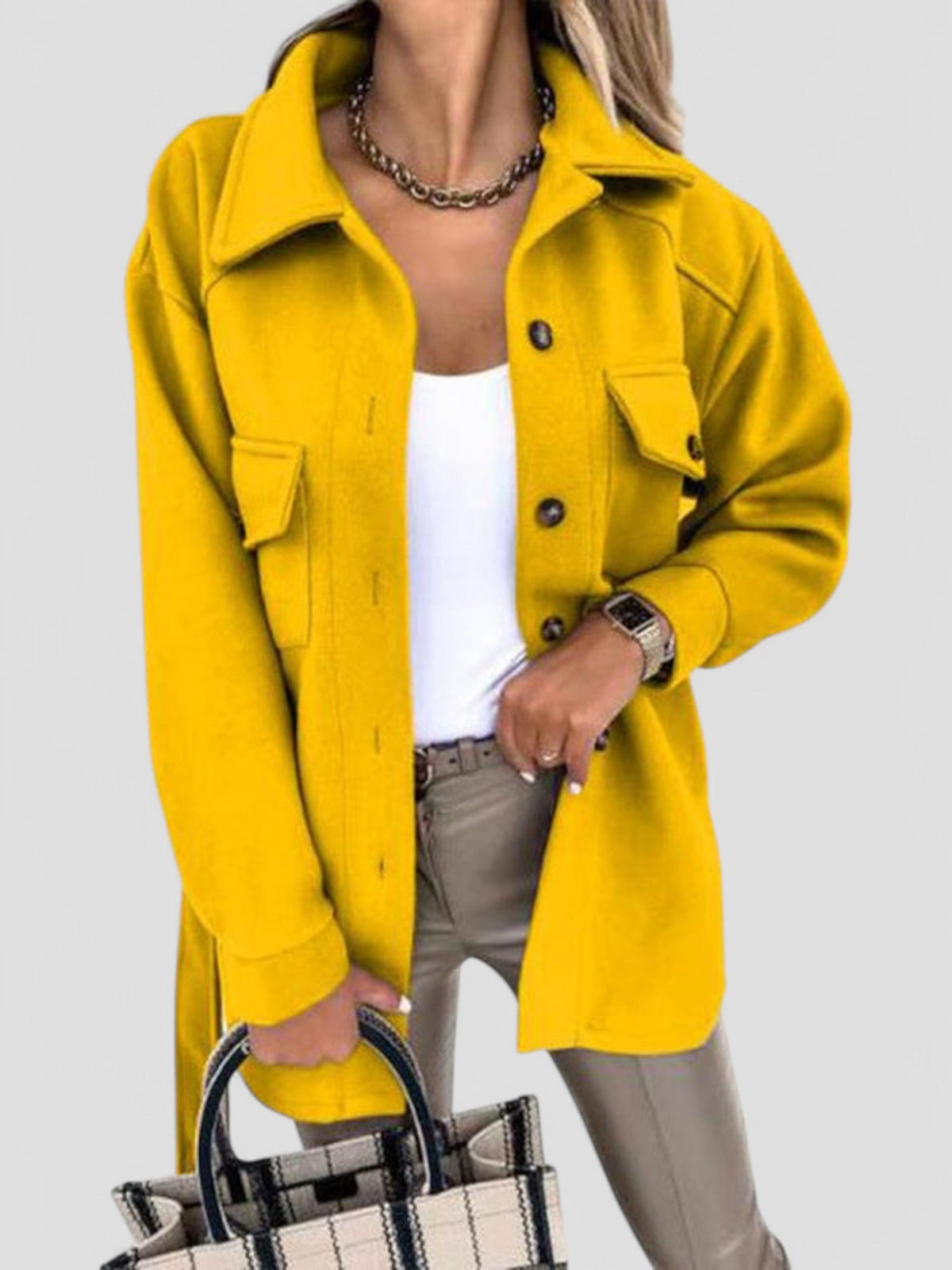 Dena - Trendy Lightweight Ladies' Jacket with Buttons