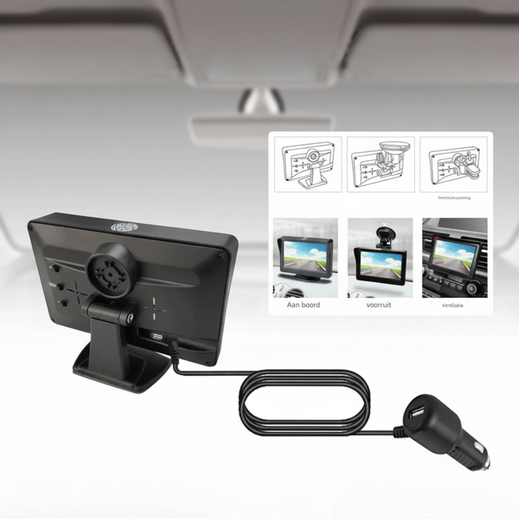 HD Solar-Powered Rearview Camera