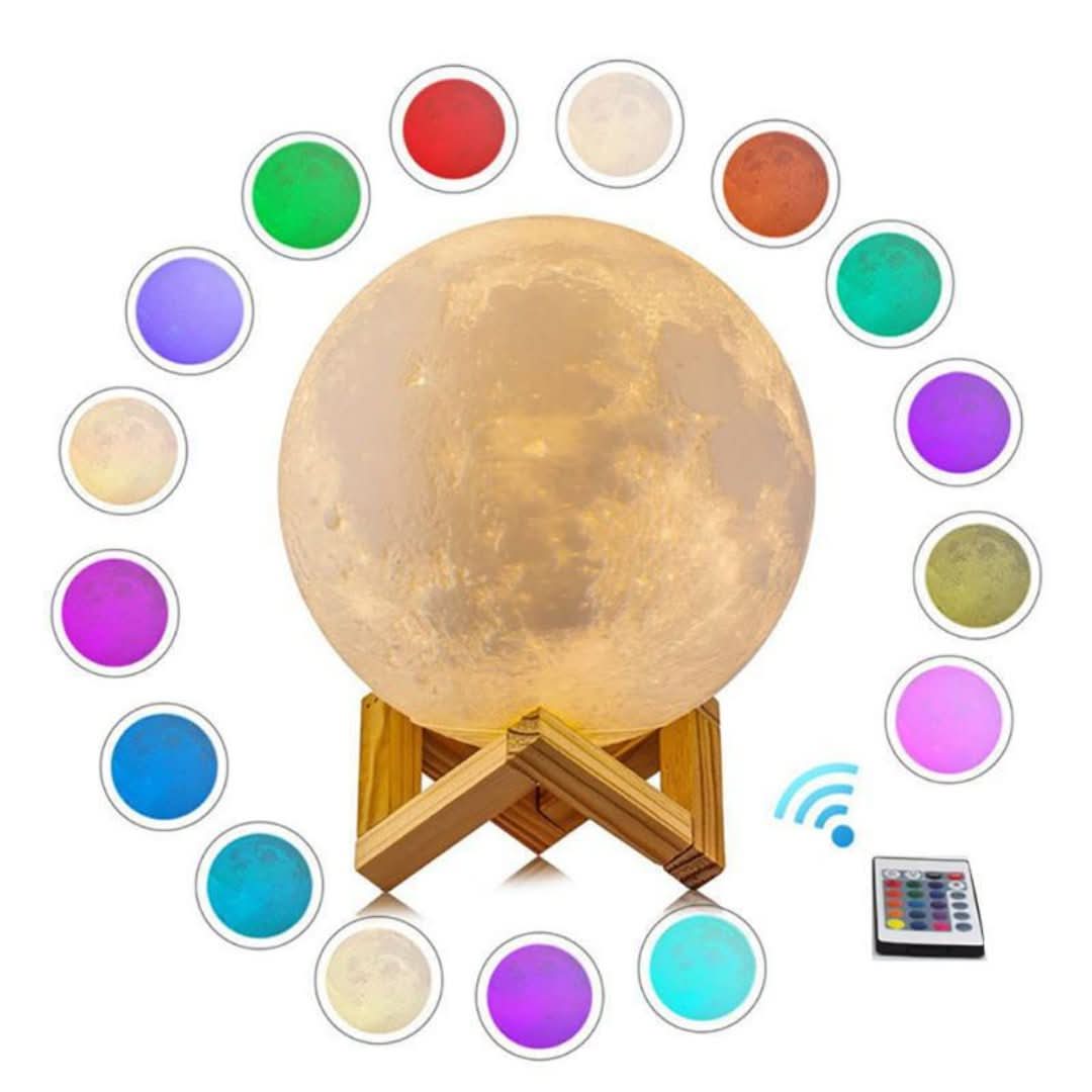 Lámpara lunar de colores
