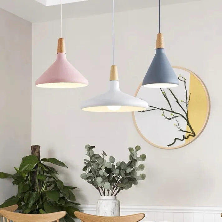 Conical Metal Pendant Lamp Macaron - Minimalistic and Stylish