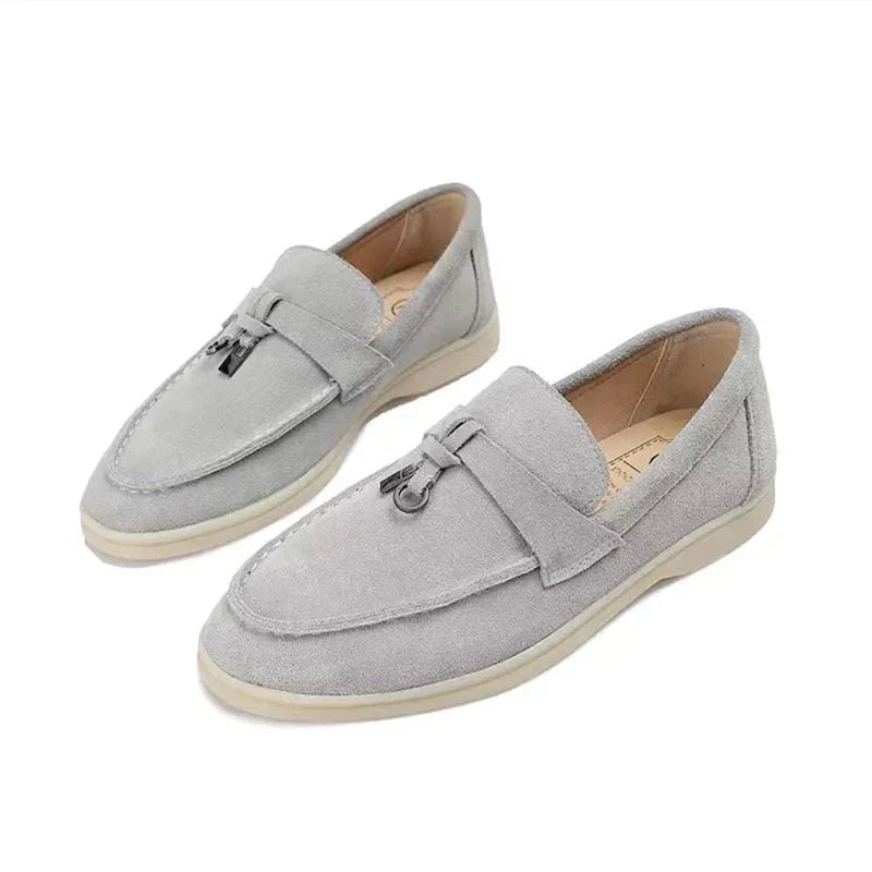 Ladies Loafers with Lock Design