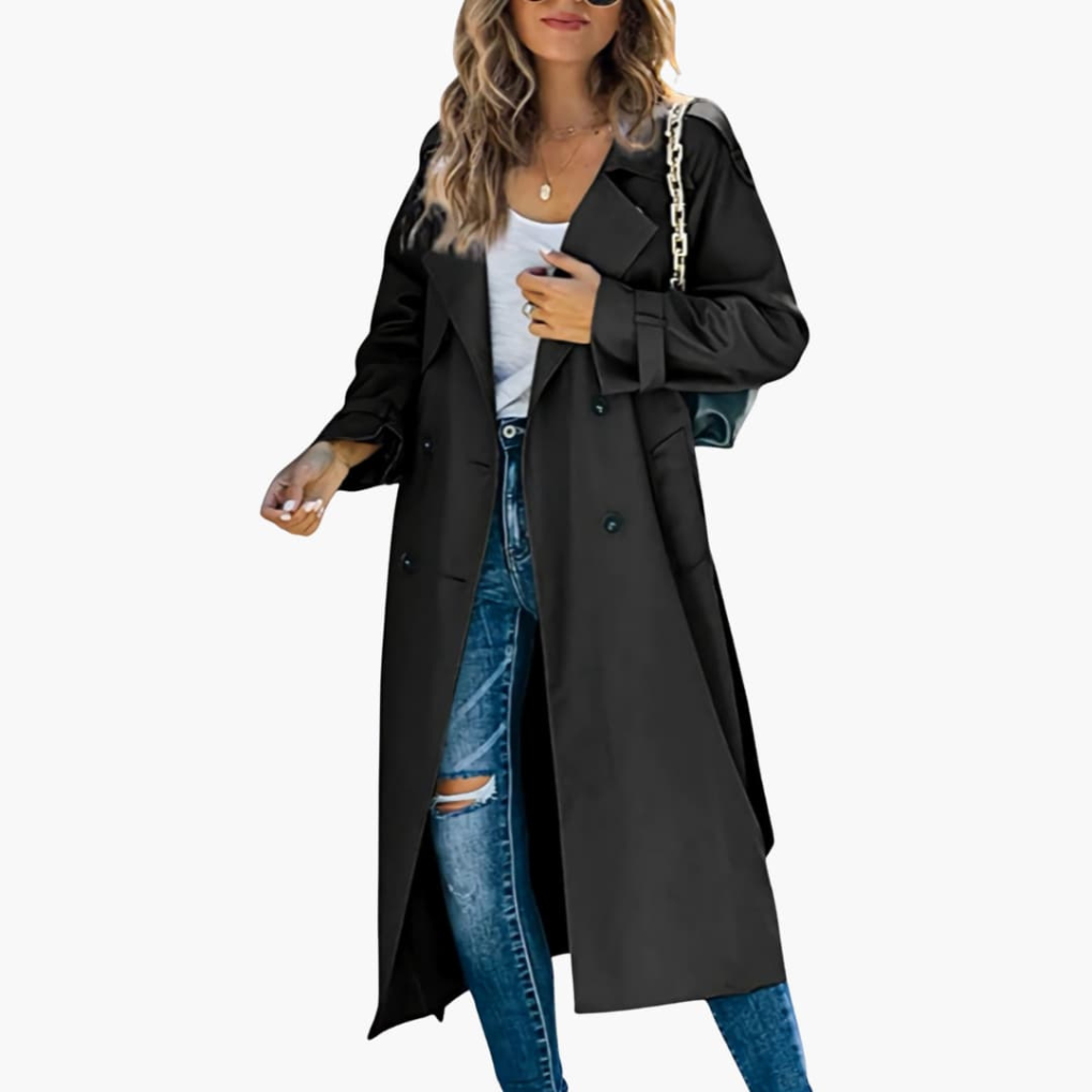 Ladies Trench Coat with Button Front Sale Price
