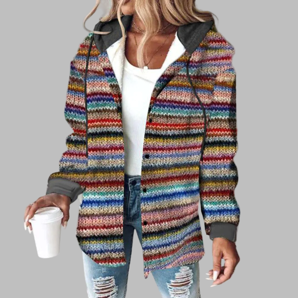 Ladies' cardigan with button closure