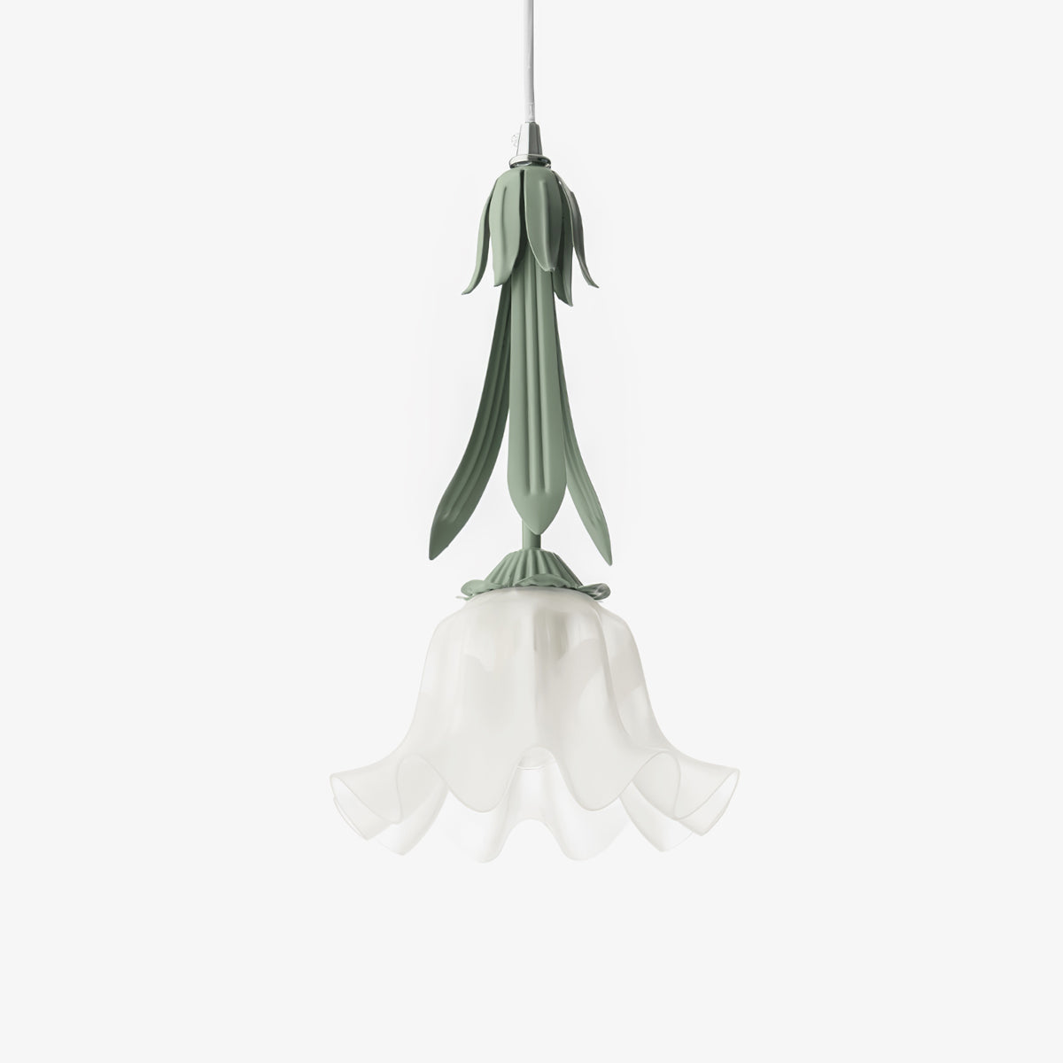 Candeeiro suspenso com padrão floral - LED e elegante