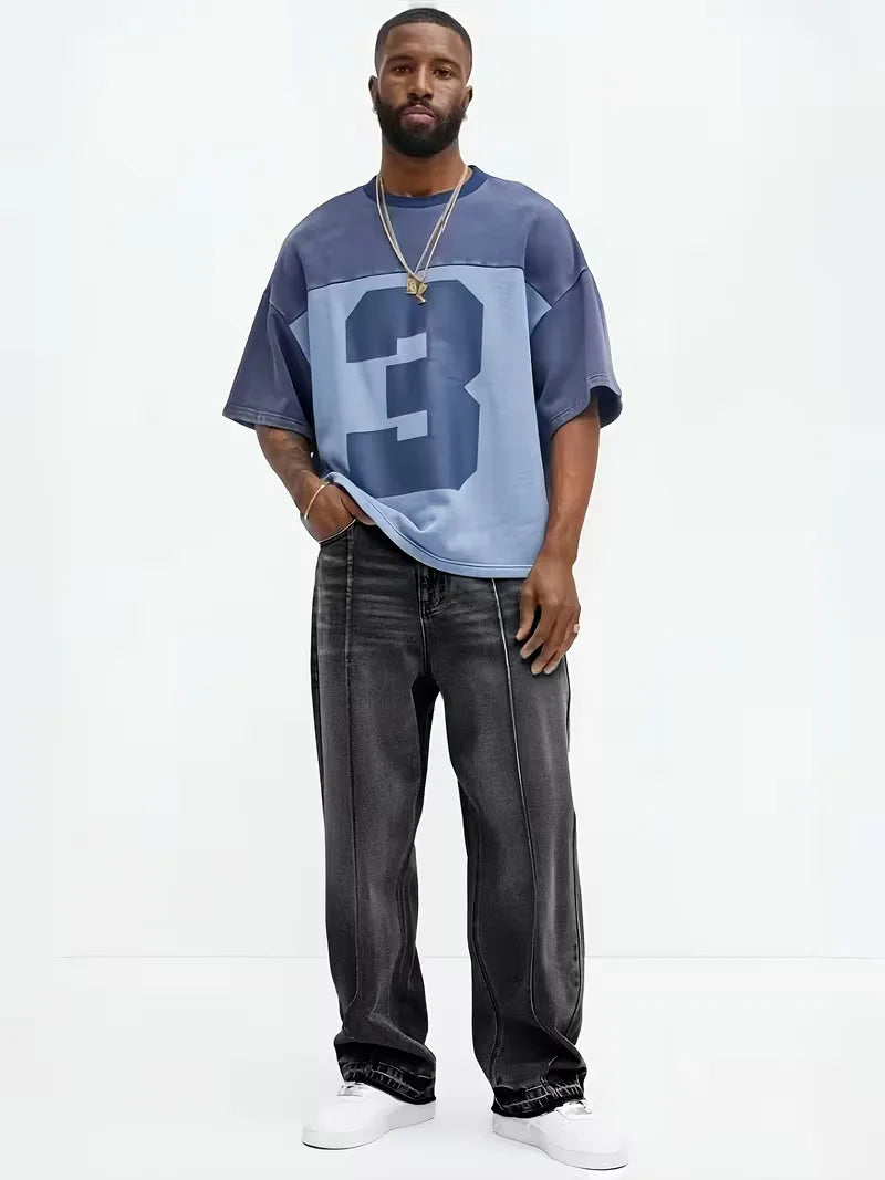 Loose fit jeans with five-pocket styling