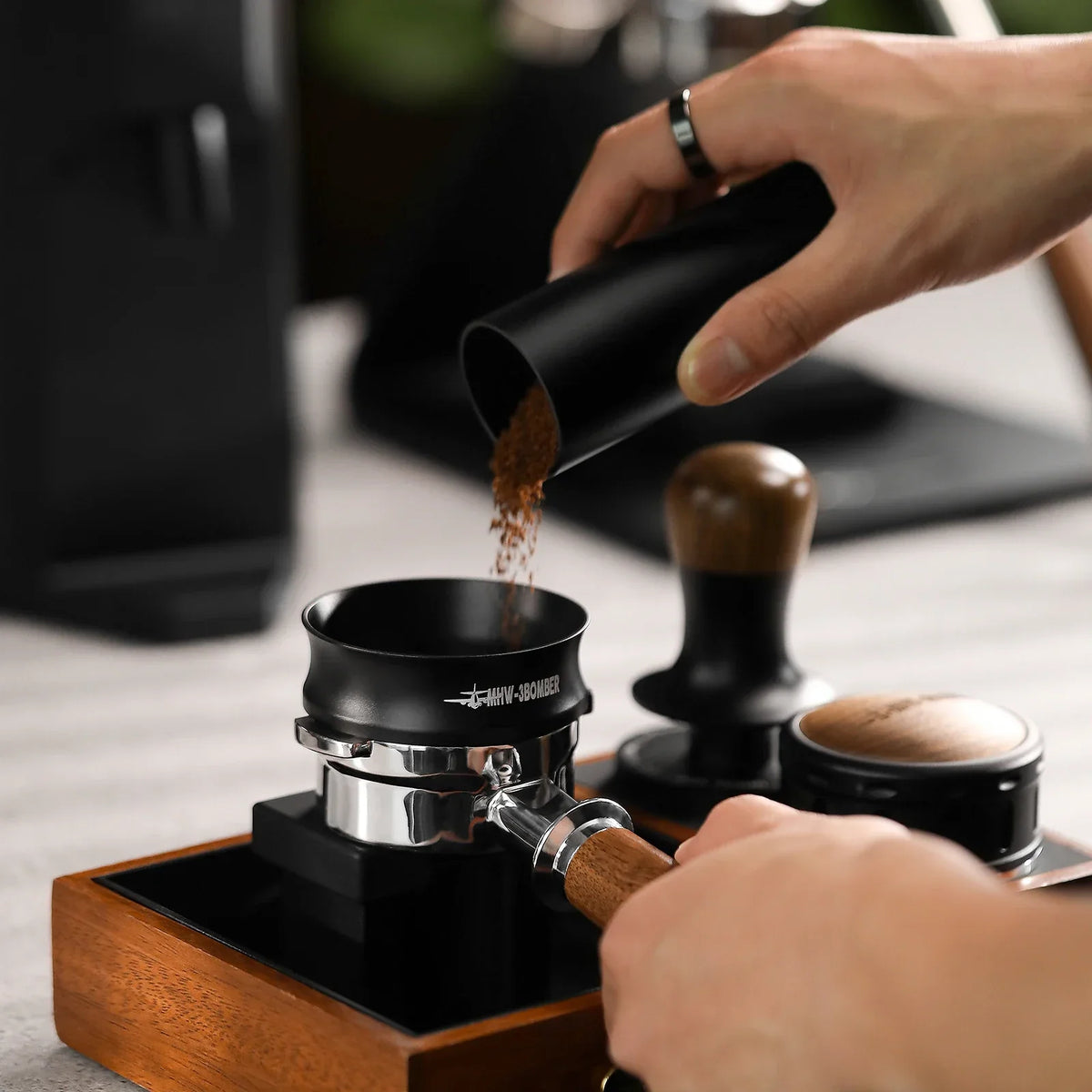 Magnetic Espresso Dosing Funnel - Perfect Precision - Easy to Use