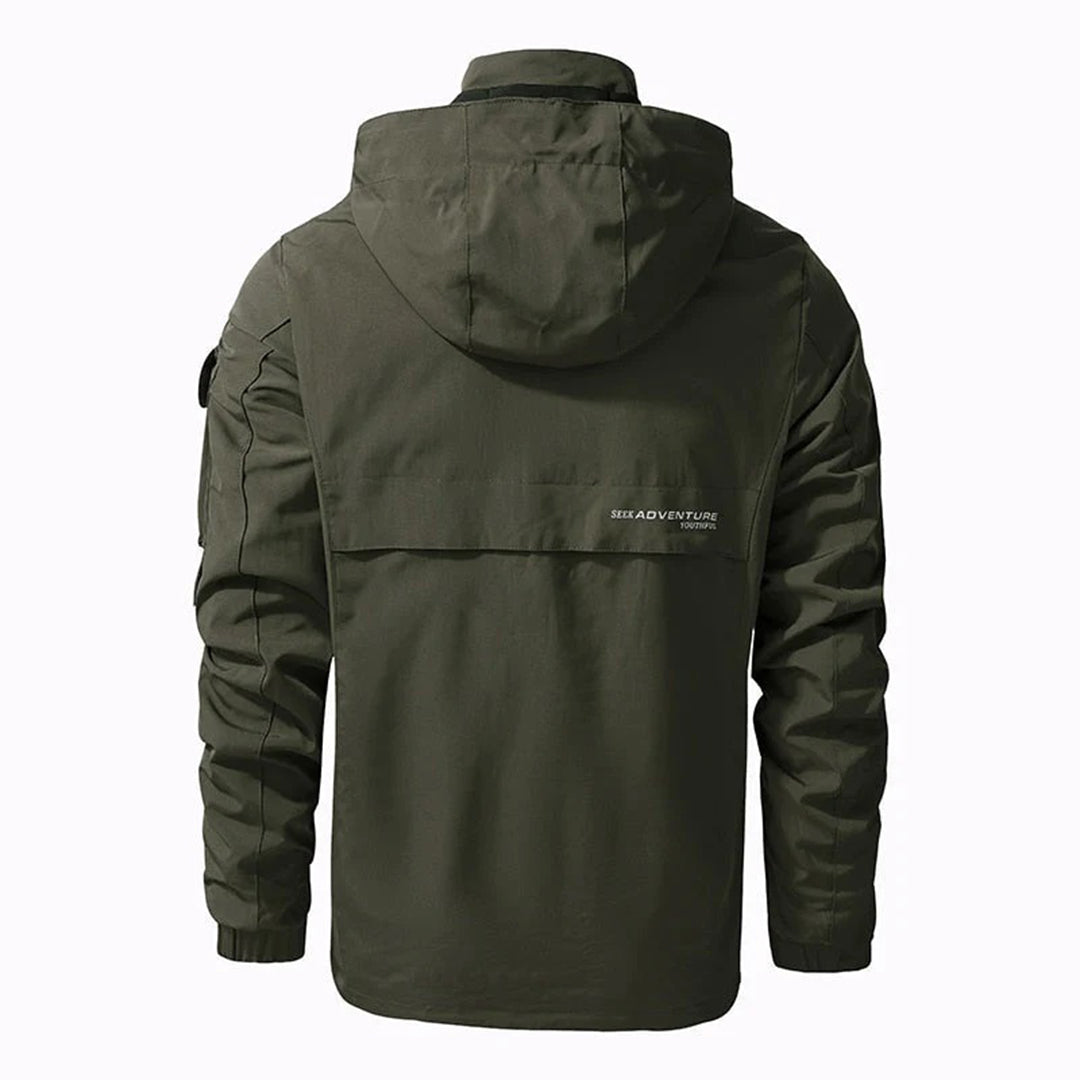 Miggy - Men's bomber jacket with hood and sleeve pocket