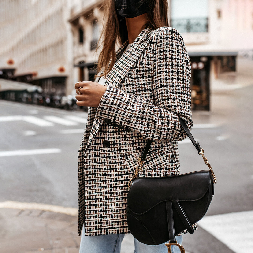 Nereza - Stylish Checked Classic Blazer for Women