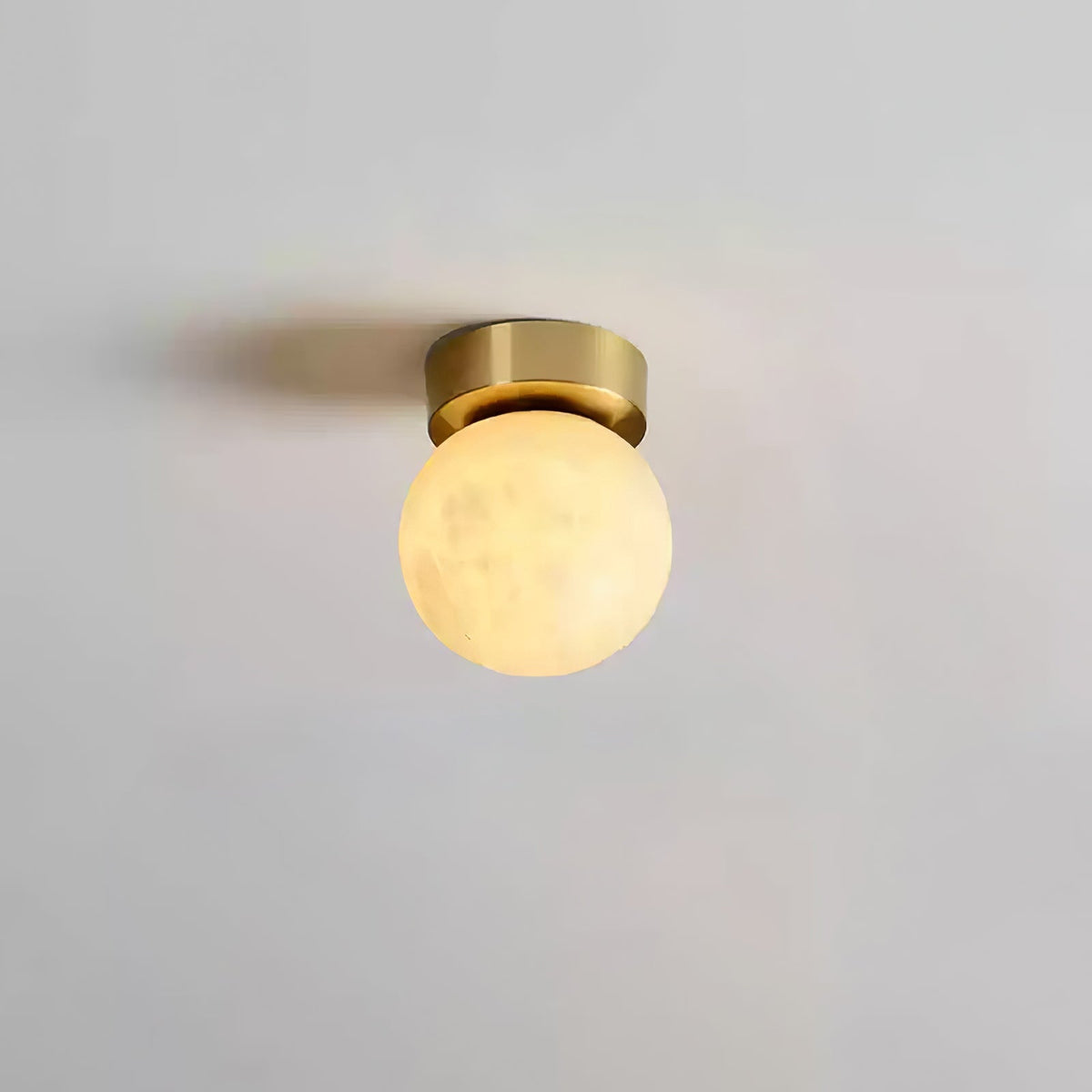 Luxe Oval Alabaster Ceiling Light