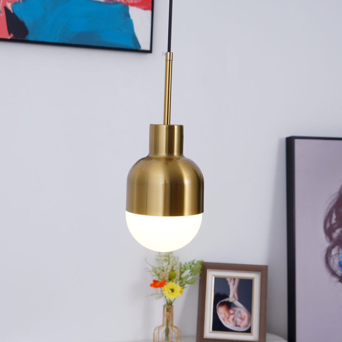 Suspension Niku – Design luxueux en laiton et en verre