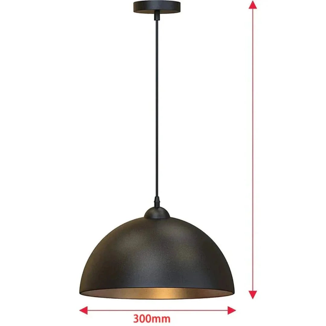 DomeGlow - Lámpara colgante con pantalla en forma de cúpula