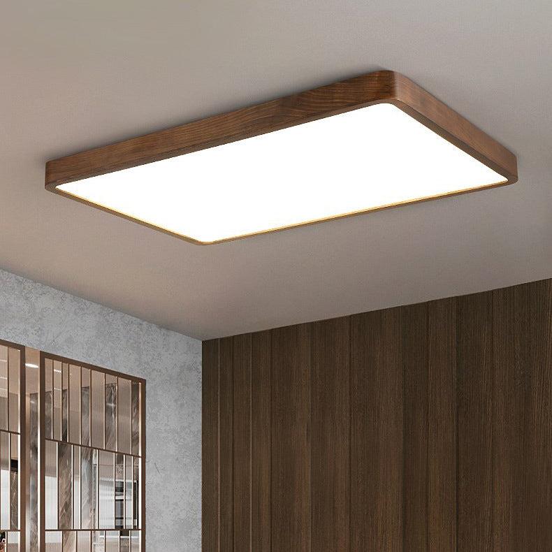 Deckenleuchte aus schwarzem Walnussholz mit dimmbarer LED