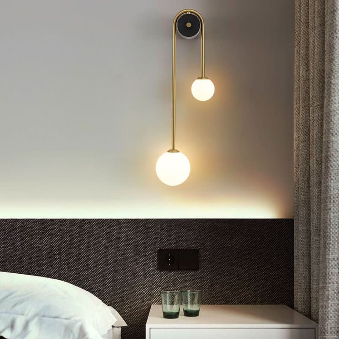 GlowGlass - Stylish Glass Wall Lamp with 2 Lights
