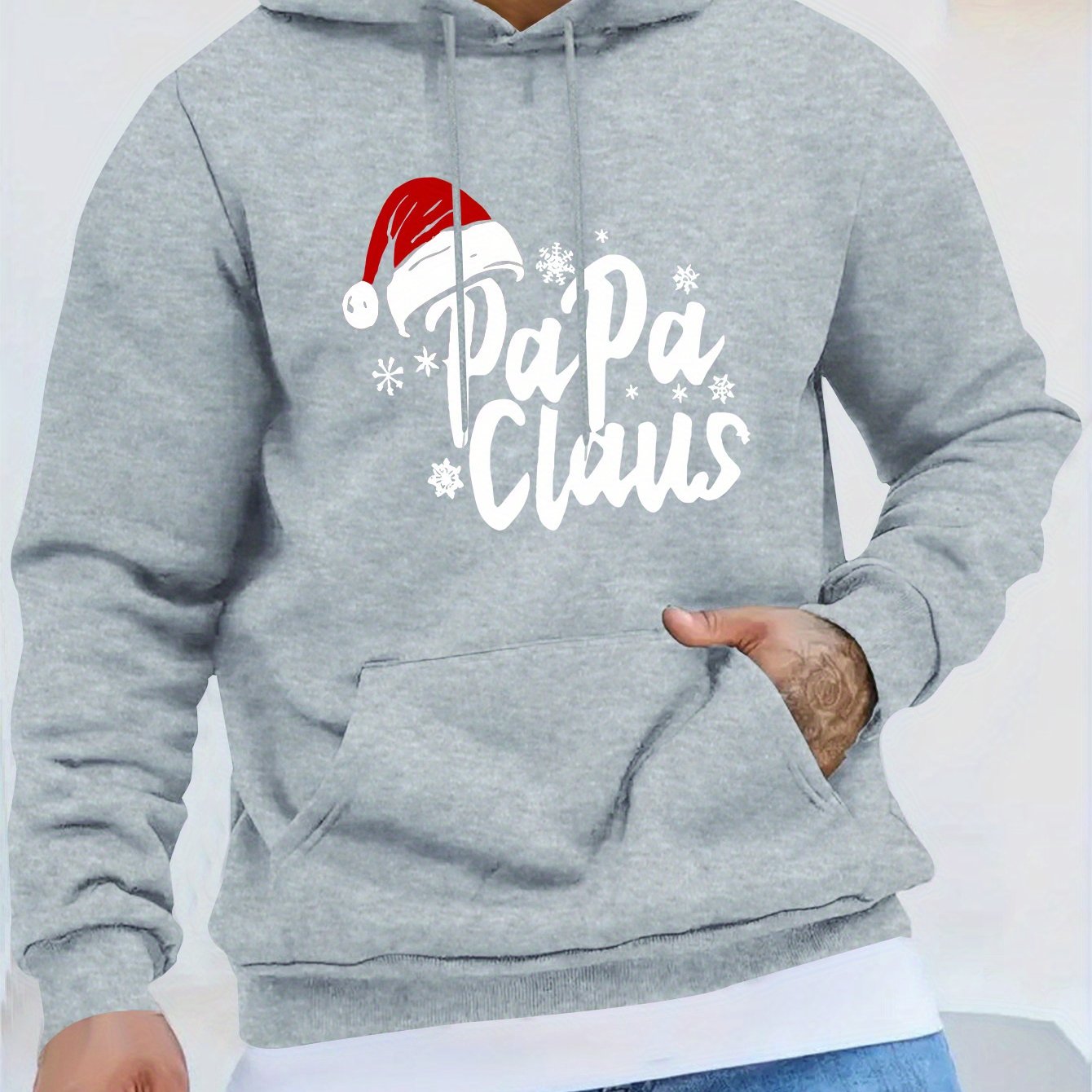 Papaclaus | Santa hoodie with pocket and long sleeves