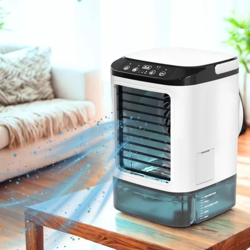 Enfriador de aire portátil con humidificador y luz LED