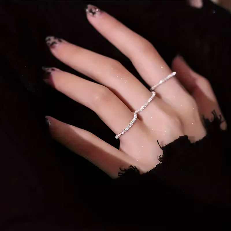Ring set with sparkling rings