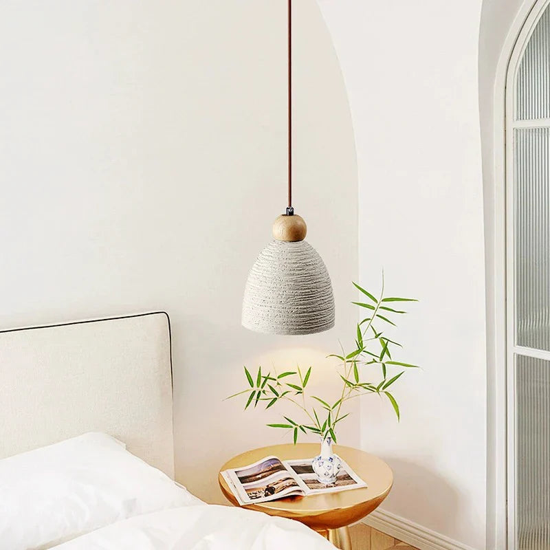 Retro Cream LED Pendant Light – Warm and Stylish