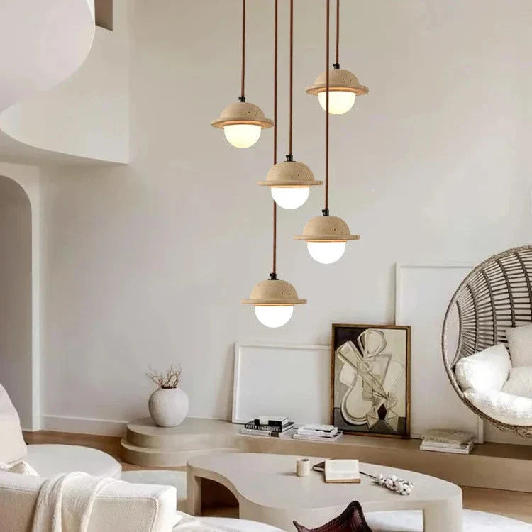Travertine Pendant Lamp - Modern & Natural Design