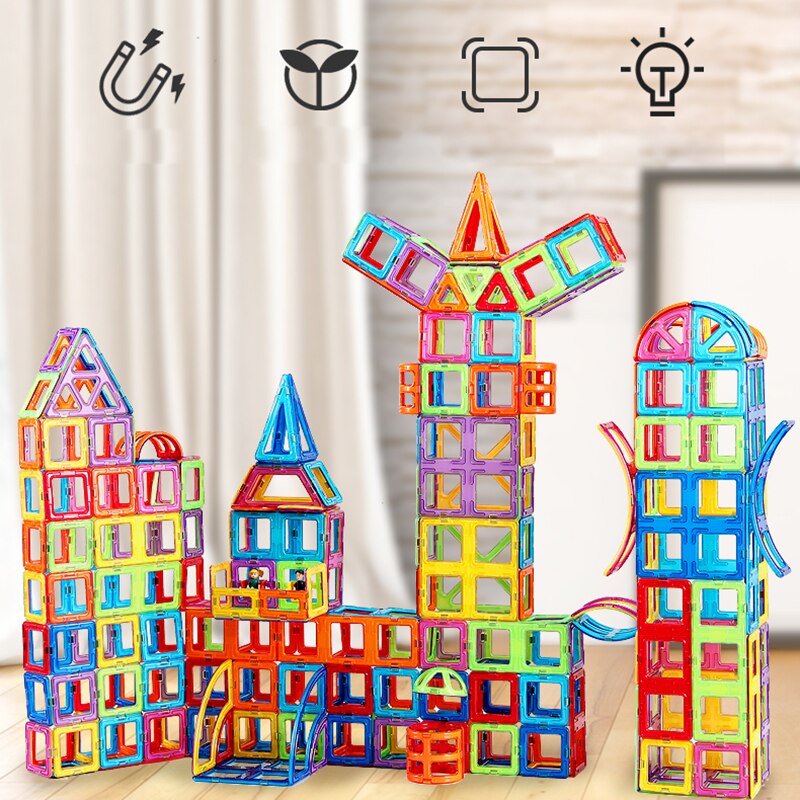 Conjunto de construção magnético de brinquedo - Desenvolvimento educativo - Brincadeira criativa