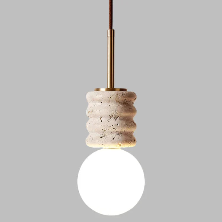 Elegant LED Pendant Light with Modern Stone Finish