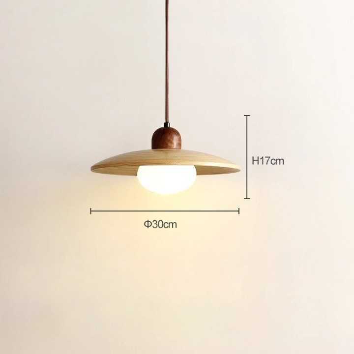 Bambusové závěsné LED svítidlo ve skandinávském retro stylu