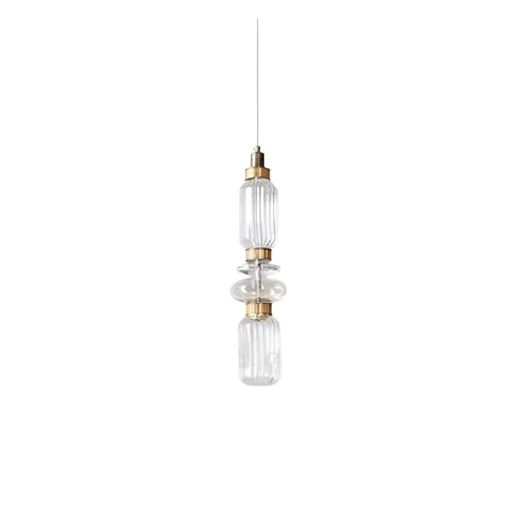 Exotic Glass Pendant Light with Irregular Design