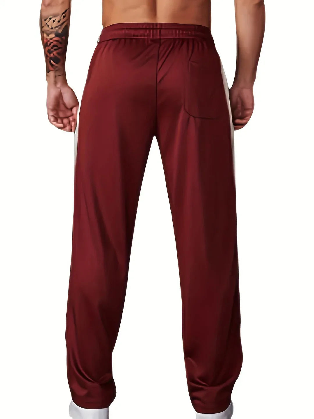 Sports Trousers with Elastic Waistband and Side Stripes