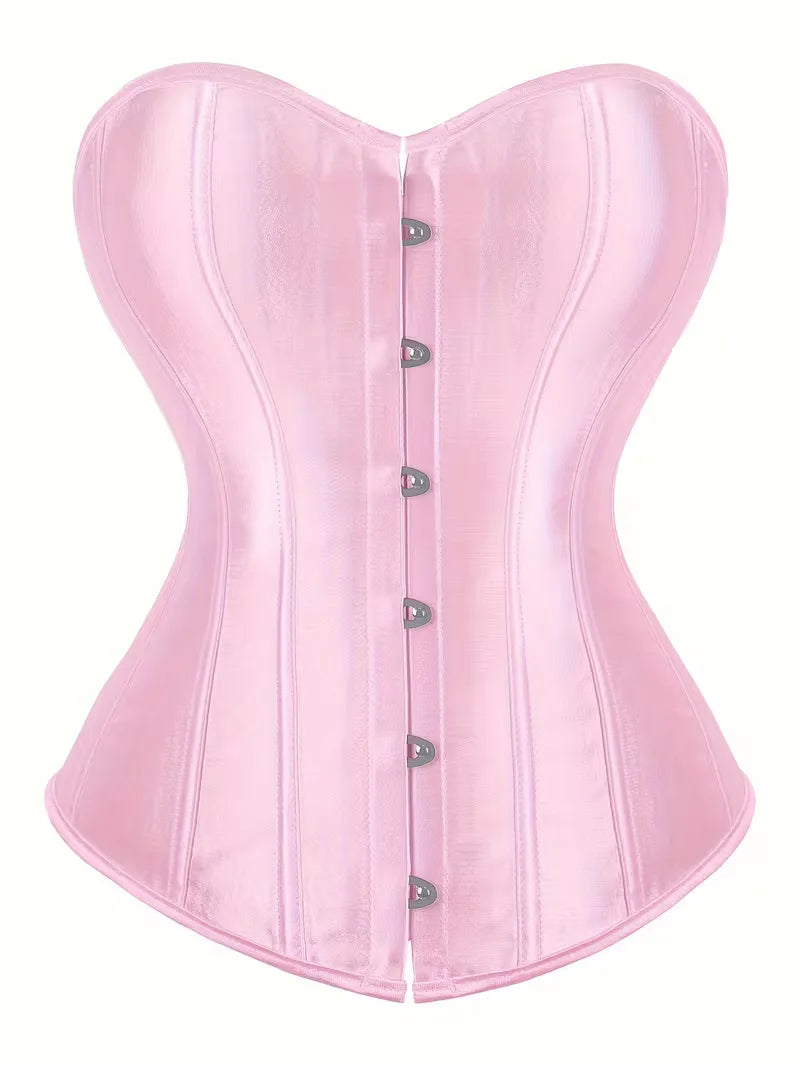 Corset bustier avec laçage et fermeture à boutons