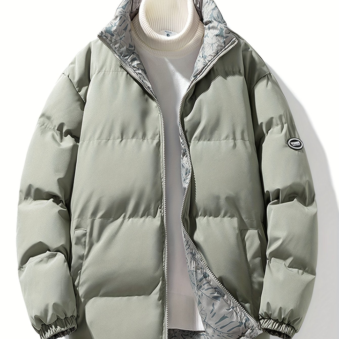 Tom | Reversible Thick Jacket with Stand-Up Collar and Long Sleeves