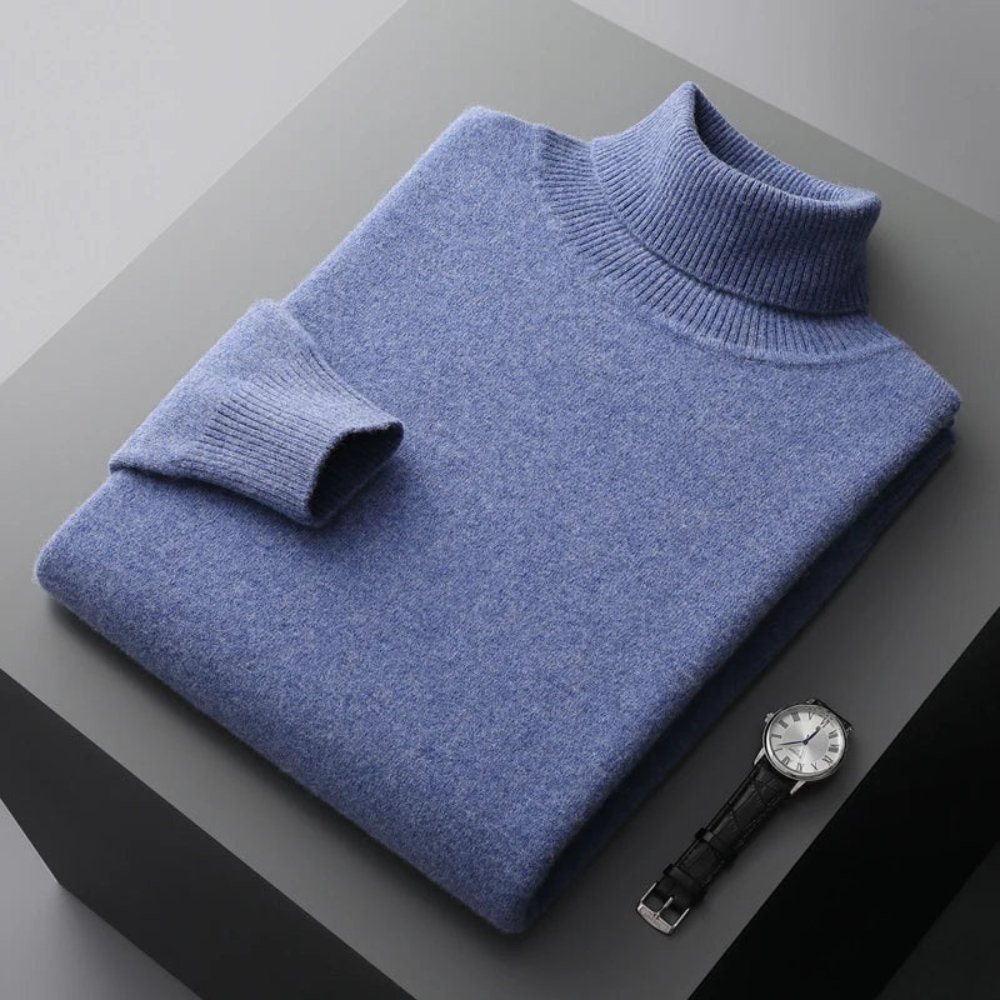 Pull à col roulé haut et manches longues