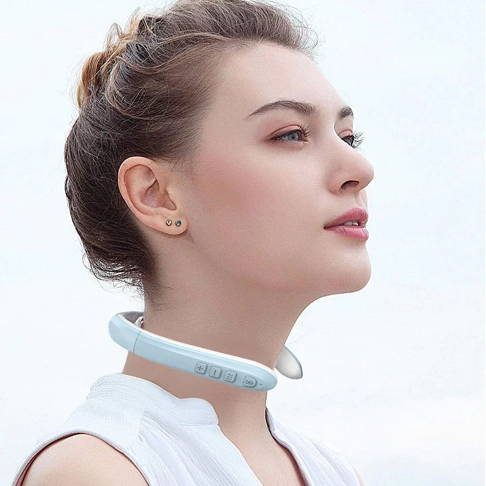 Dispositivo per massaggio a ultrasuoni per collo e muscoli con tecnologia a vibrazione