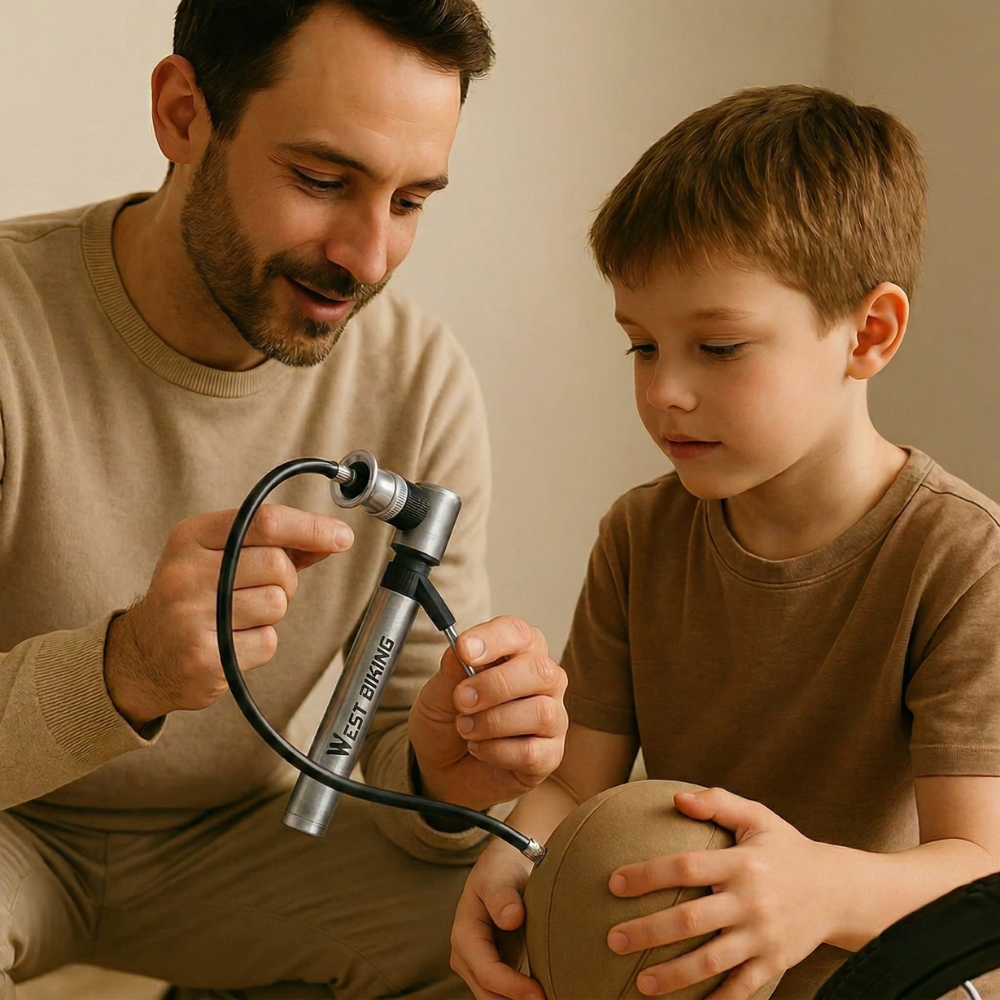 Bike Pump | Mini, Portable | Compact, Lightweight, Quick Inflation