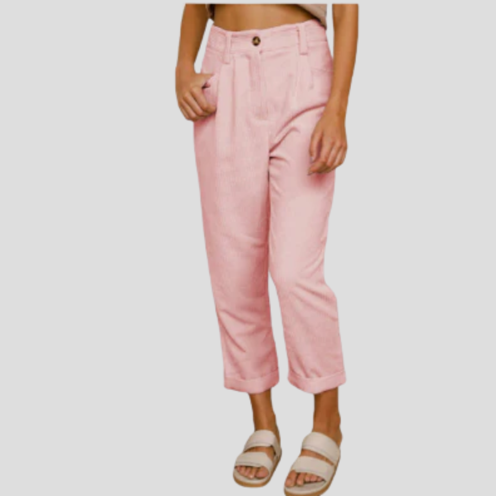 Pantalon en velours côtelé élégant – une touche décontractée et texturée