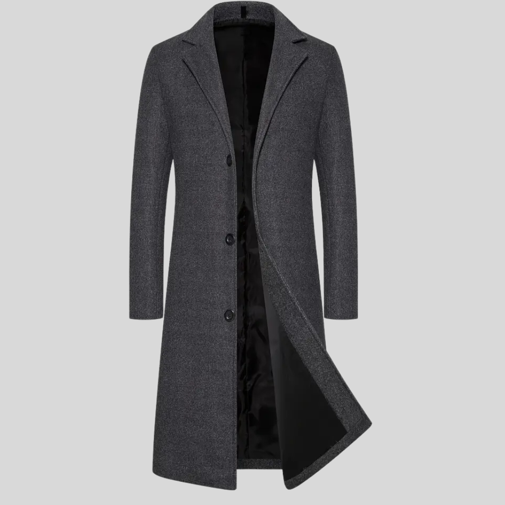 Long Overcoat for Men – Elegant Winter Layer