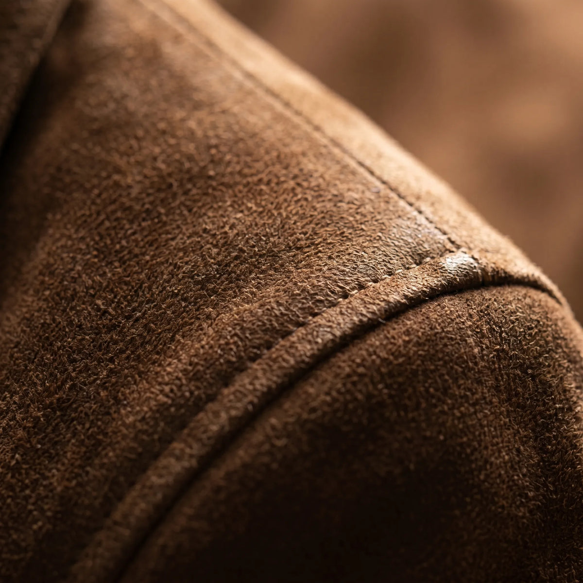 Ladies Short Suede-Look Jacket with Notched Collar and Flap Pockets