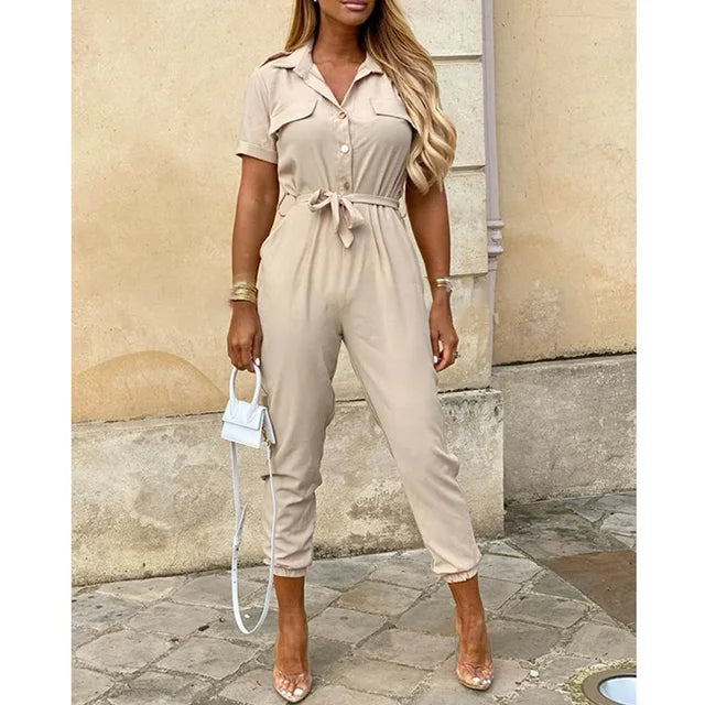 Tailored Jumpsuit with Adjustable Waistband