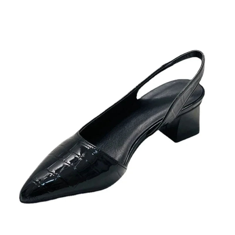 Orthopaedic Brown Pumps - Croco