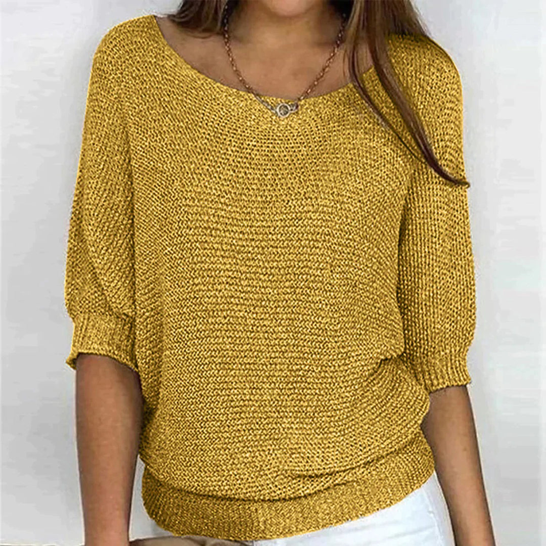 Maelle – Plain Oversized Jumper with Comfortable Fit