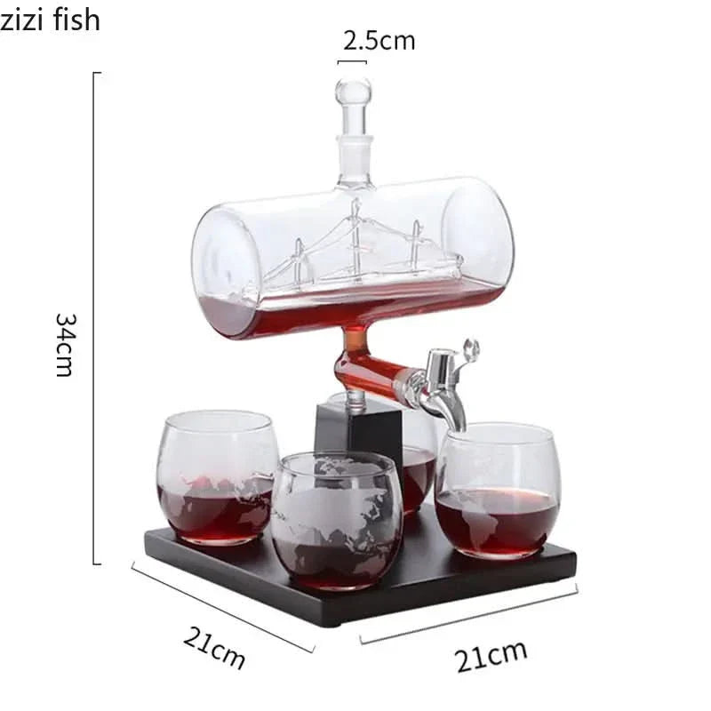 Sailboat Decanter | Shape Glass Whisky Bottle