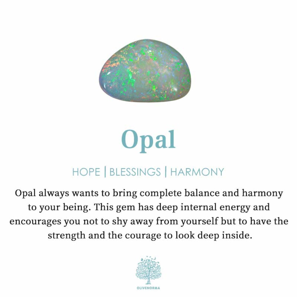 18K Opal Drop Pendant Necklace