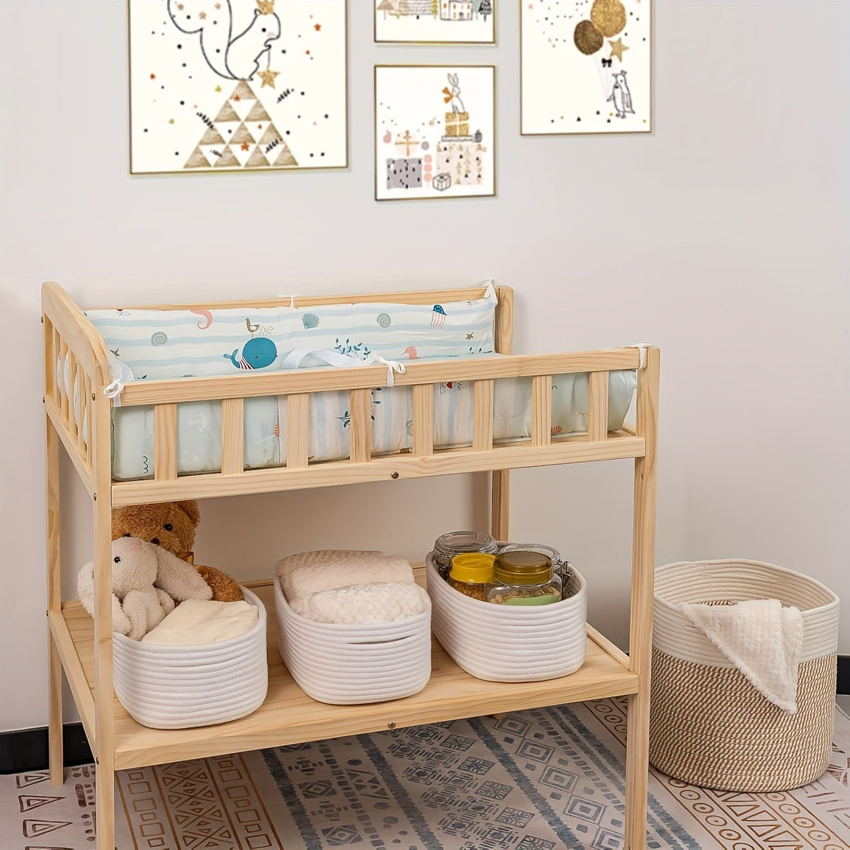 Modern Woven Storage Basket for Wardrobe and Desk – Compact and Stylish Design