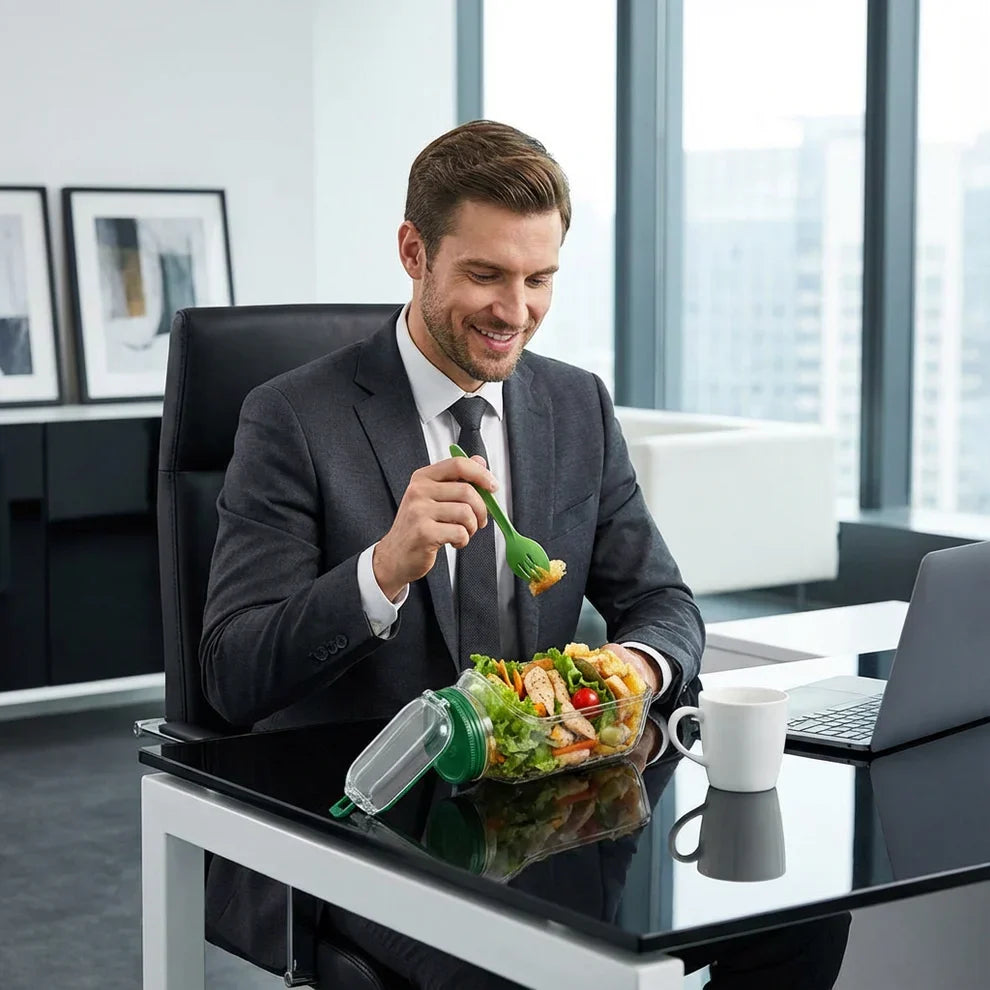 Lunchbox for Work and School with Leak-proof Closure and Handy Design