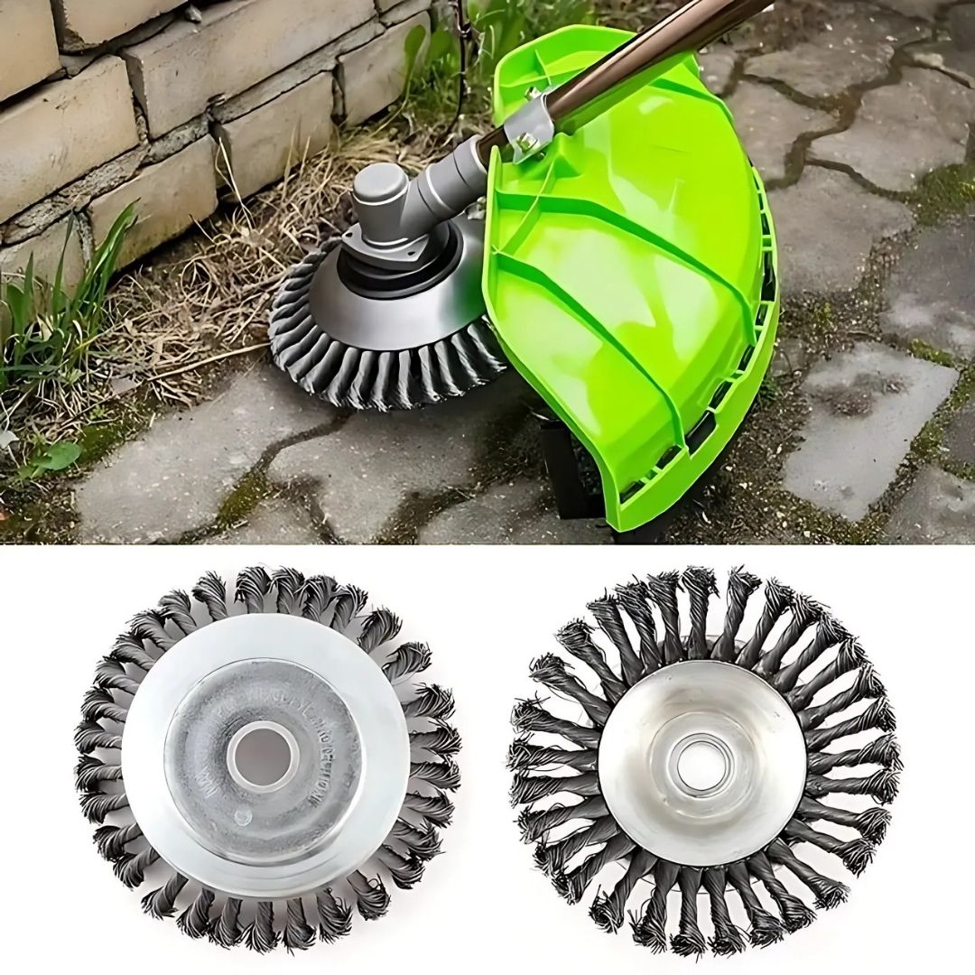 Brosse de désherbage pour débroussailleuse, pour éliminer les mauvaises herbes tenaces
