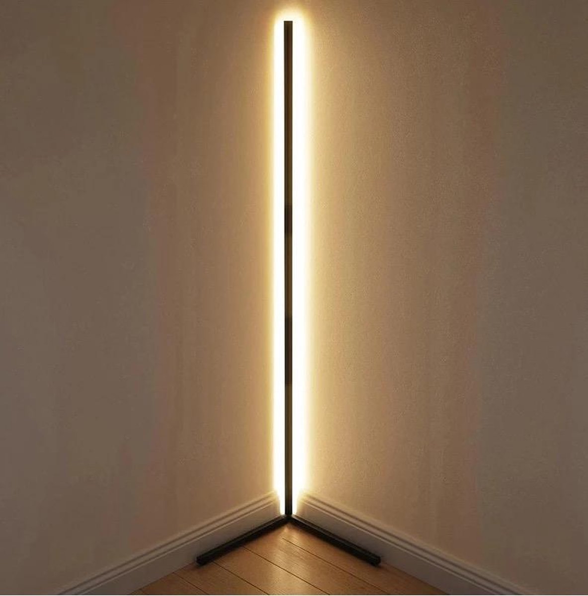 Minimalist LED Floor Lamp with Dimmable Light Settings and Modern Linear Design