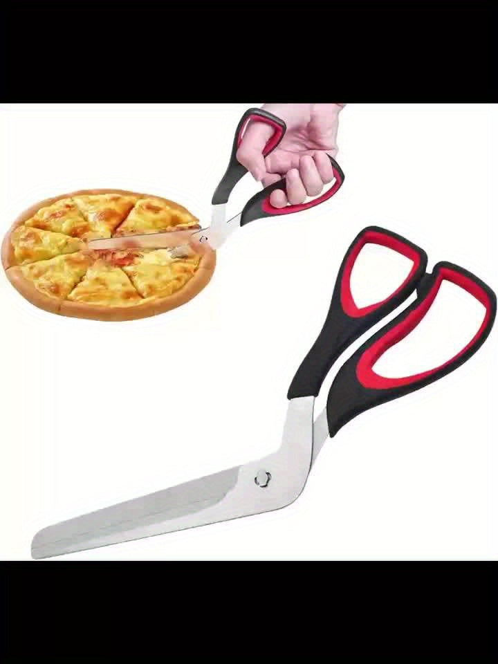 Multifunctional Stainless Steel Pizza Scissors with Comfort Grip – Easy Cutting of Pizza and More