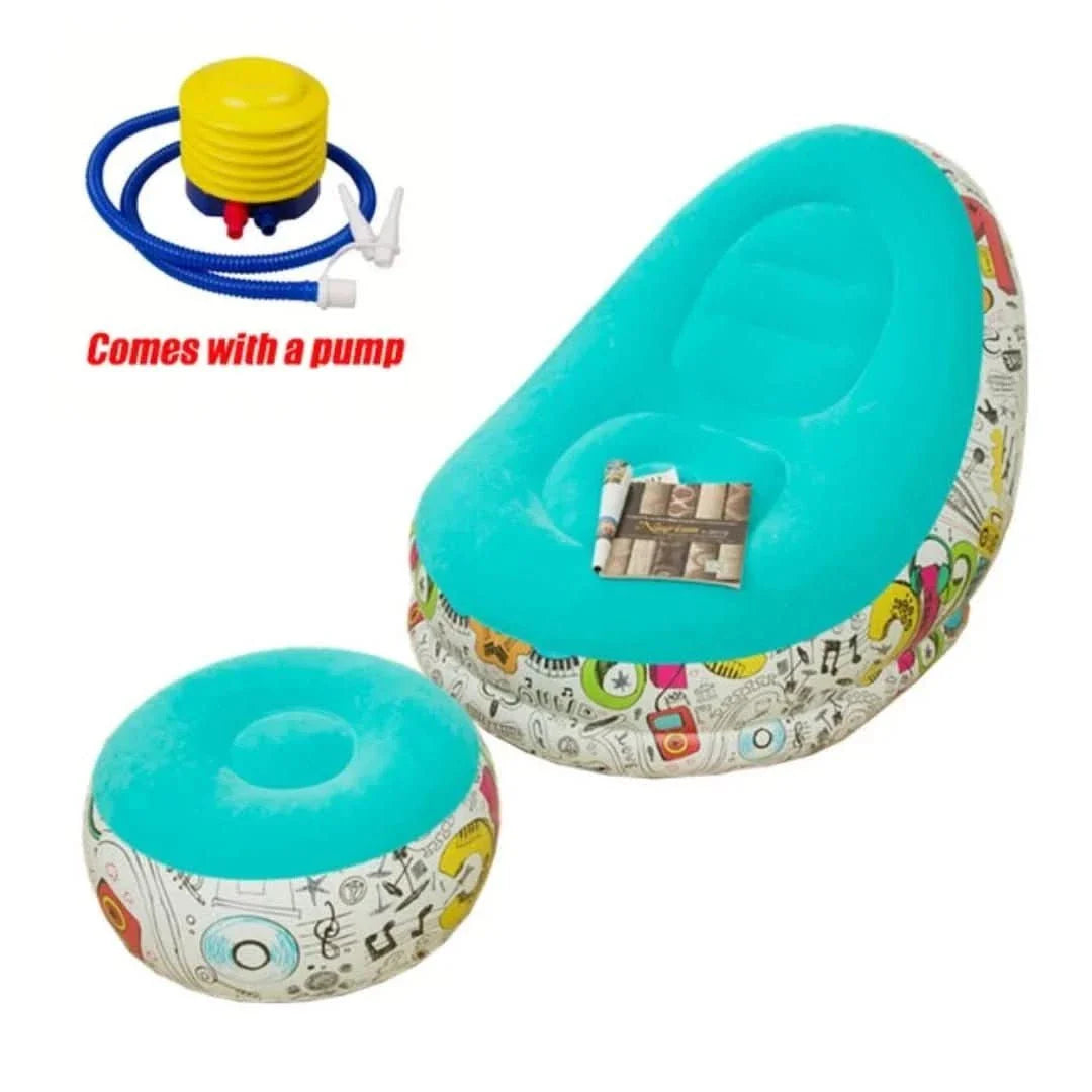 ComfortCraze | Sofá inflable con puf