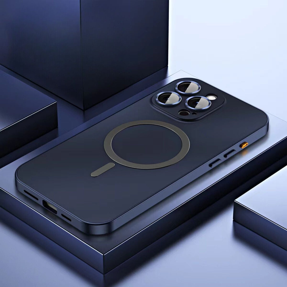 Funda magnética de metal para iPhone con diseño elegante y protector